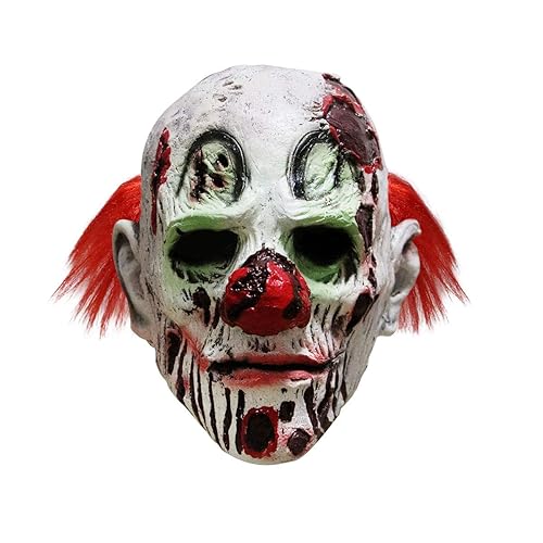 longpo Halloween Scary Evil Clown Mask Horror Face Zombie Costume