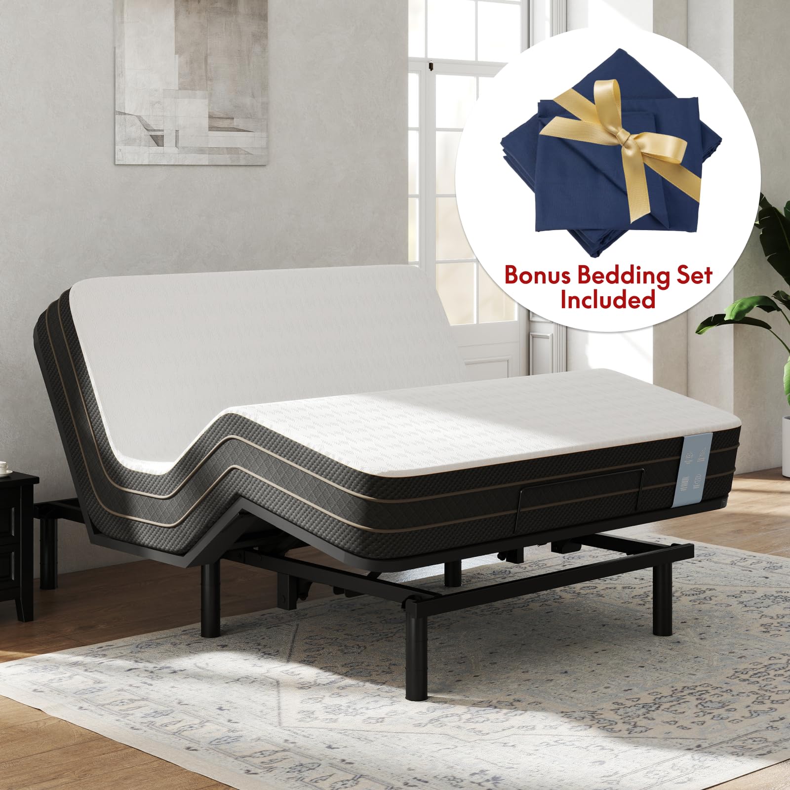 Amazon.com: FLEXISPOT Queen Size Adjustable Bed Frame Base with 12