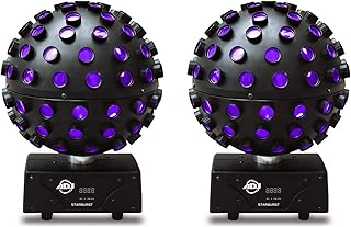 (2) American DJ Starburst LED Sphere Multi Color Shooting Beam DJ Lighting Effects FX Creates 34 Beams With 3 Operation Modes