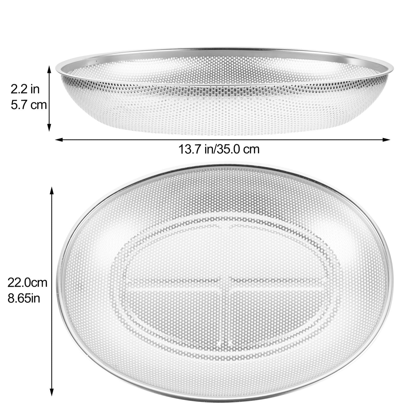 Cabilock 2 Piezas Colador Inoxidable para Cocina Escurridor Multifuncional con Fina para Lavar Verduras y Frutas Resistente y Duradero