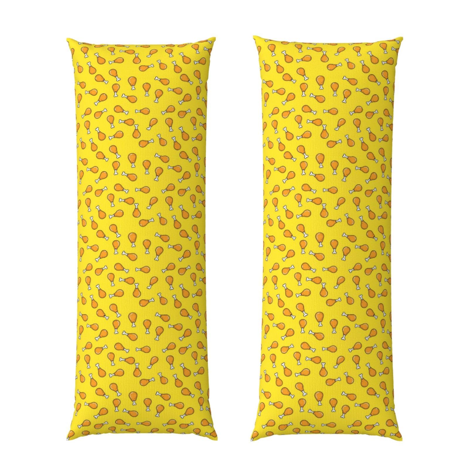 Body Pillow Cover 20x60 Inch, Crispy Fried Chicken, Plush Velvet Long Pillowcase with Zipper, Softffy Rectangular Case for Couch Bed Hotel Decor