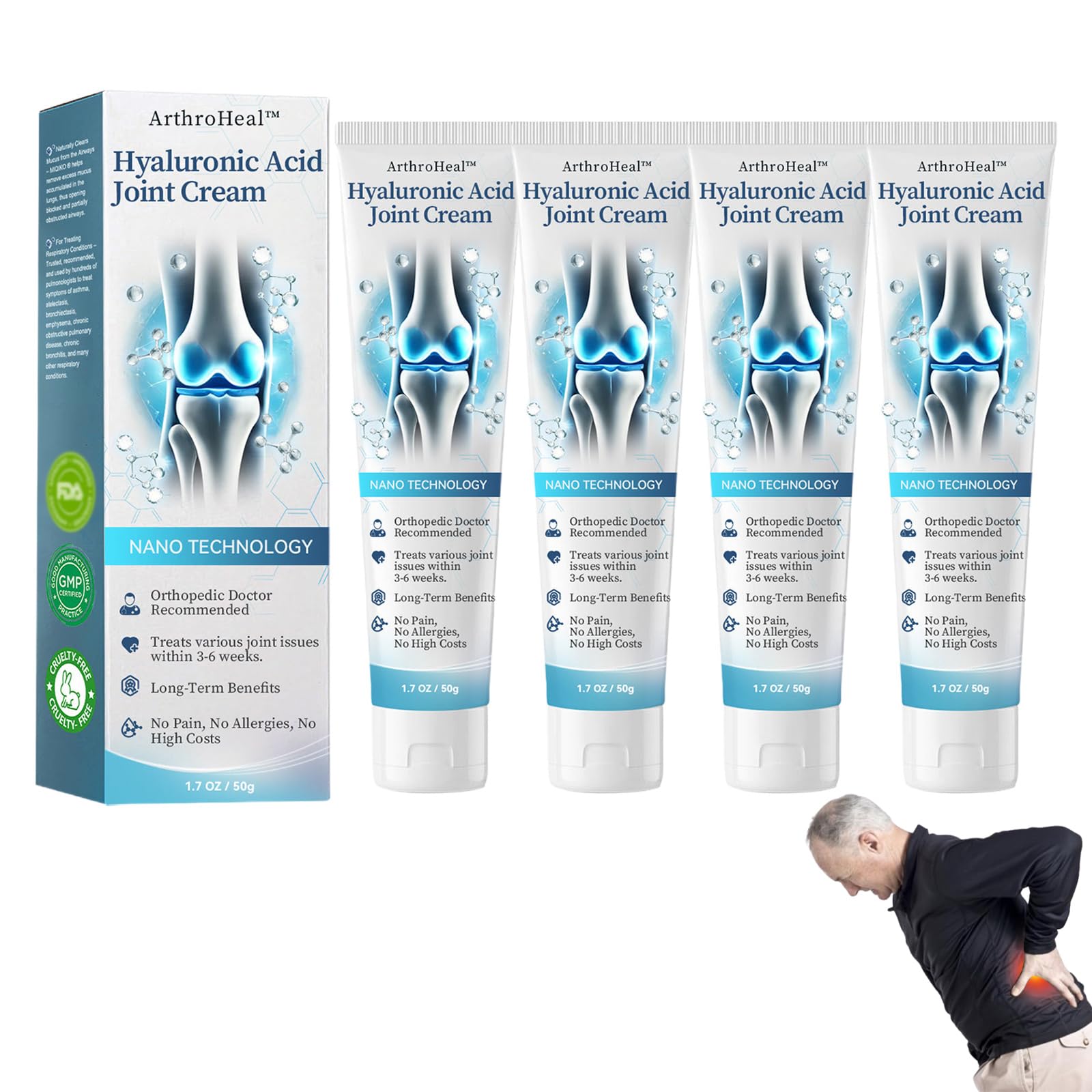 Crème Réparatrice Aux Articulations à L'acide Hyaluronique 50g - Générique, Neuve, Fabriquée En Chine