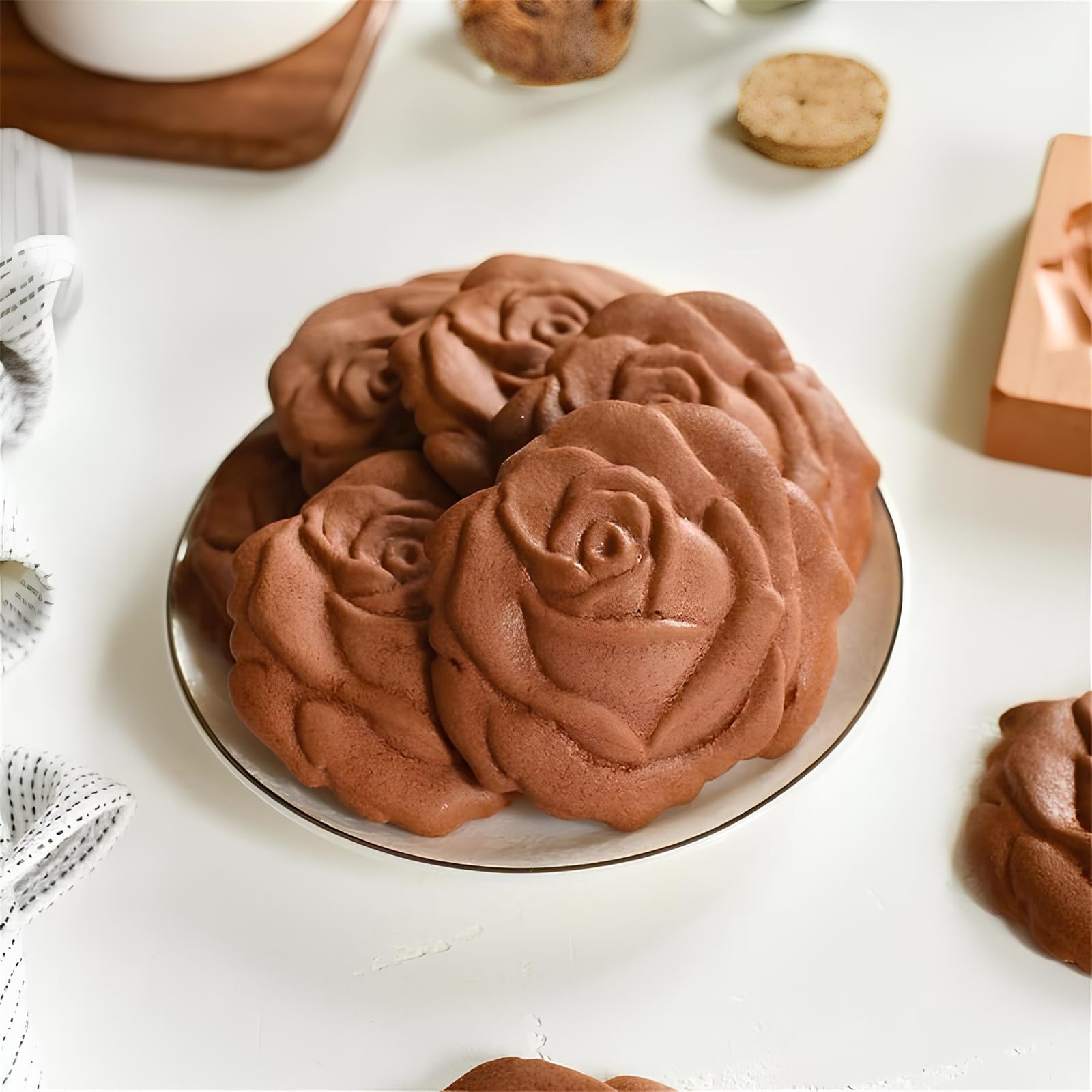 Keksausstecher, Keksformen aus Holz, Kekse, 3D-Backen, Keksausstecher, Keksstempel for selbstgemachtes Backen, Kuchen, Gebäck, Backwerkzeug