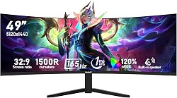Gawfolk 49 inch Ultra-Wide Curved 1500R Gaming Computer M…