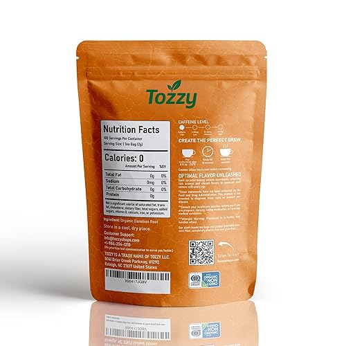 Miniatura 2 de Tozzy Té orgánico de raíz de diente de león, 100 unidades, bolsas de té piramidales a base de plantas | Organic, Plant-Based, Eco-conscious, Pure