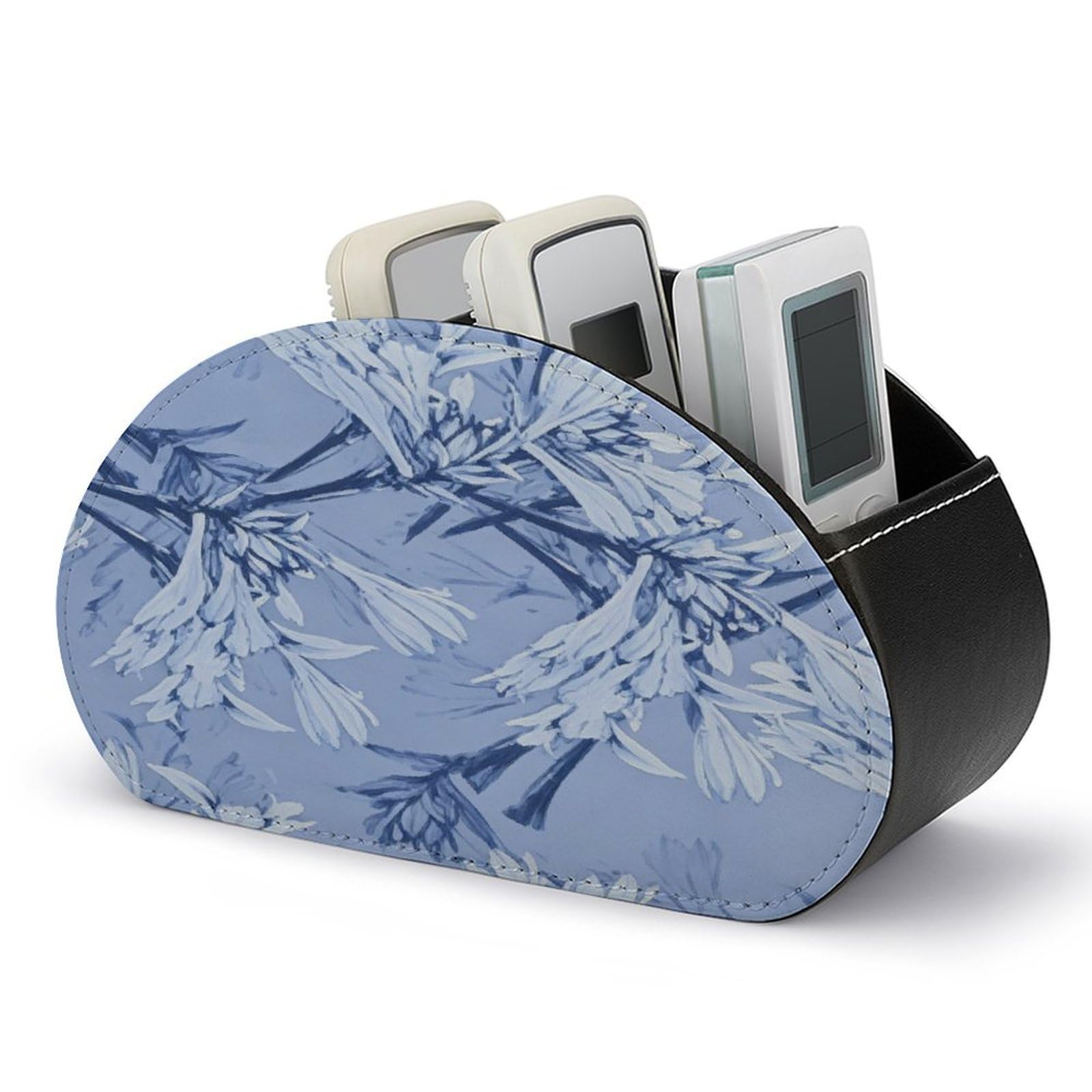 Btcowzrv Style Lilac Sketch Floral Remote Control Holder With 5 Compartments