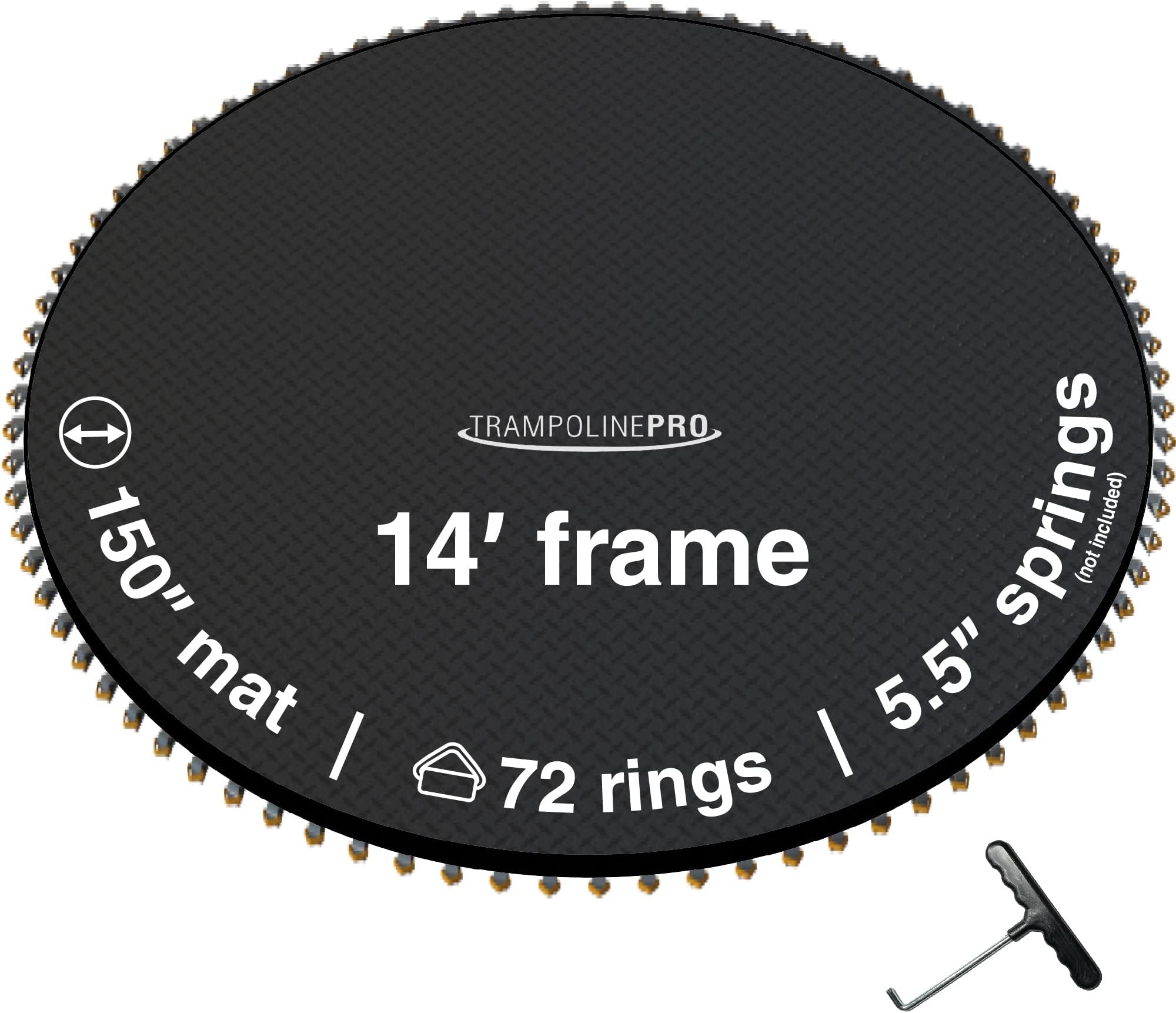 (Sportspower BouncePro 14ft Model Walmart) Trampoline Replacement Mat 150" Mat with 72 Rings for 14ft Round Frame and 5.5" Springs