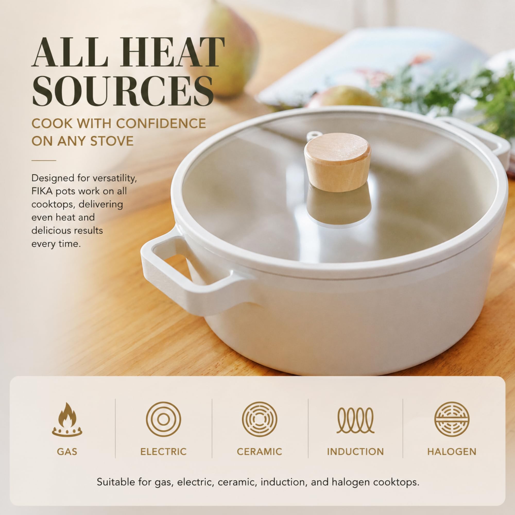 Neoflam Fika 4.0 Qt Ceramic Stock Pot - Made in Korea -4
