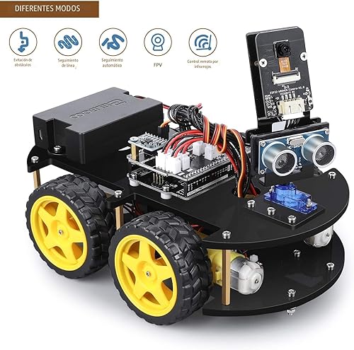 Miniatura 6 de Elegoo UNO Kit de proyecto no de auto de robot inteligente con UNO R3, módulo de seguimiento de línea, sensor ultrasónico, módulo de control remoto