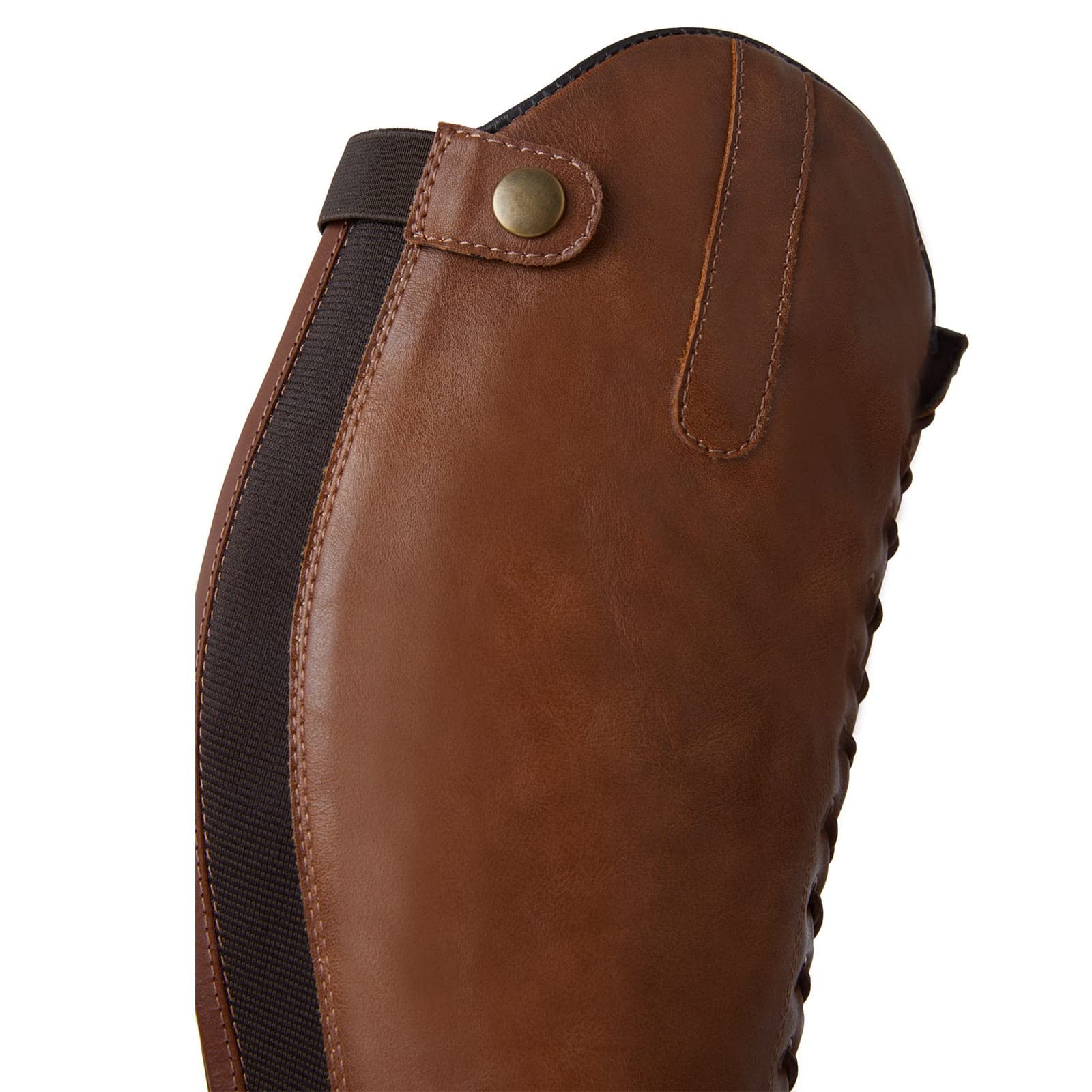 HORZE Botas de equitación para mujer con cordones, clásicas botas de equitación de piel con cordones delanteros y cremallera trasera
