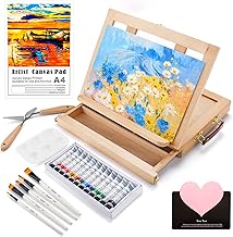 USHOP Paint Kit with 22 Pieces - 12 Tubes of Acrylic Paint