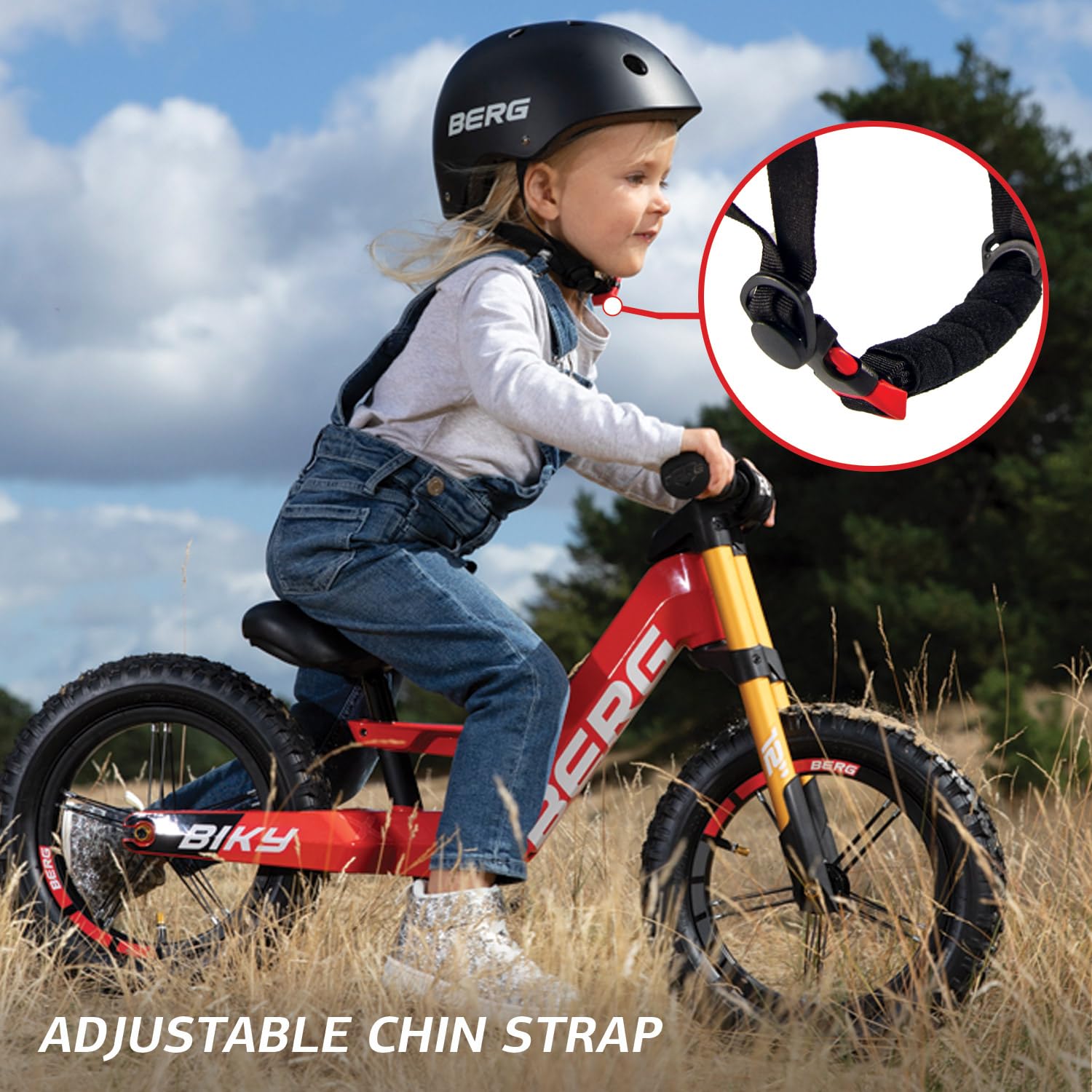 BERG Casque Enfant S Negro 48-52 cm ajustable