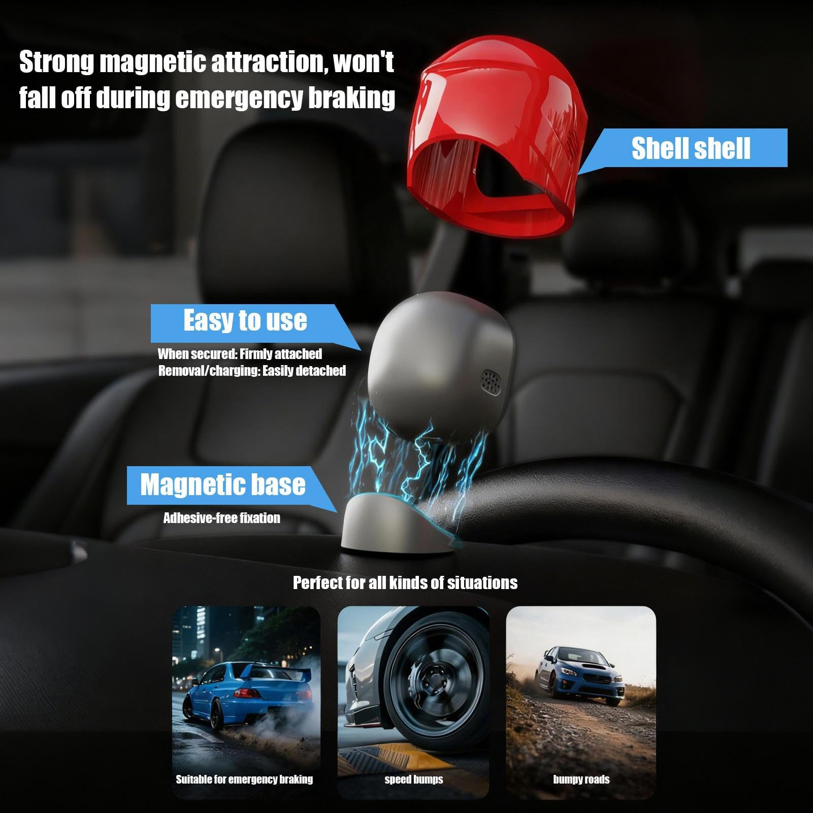 Ozdoby Do Samochodowej Deski Rozdzielczej Urocze Elektryczne Bezprzewodowe | Figurki Robotów Akcesoria Samochodowe Wnętrze Dla Ciężarówek RV SUV Długich Jazd Wycieczek Dojazdów Kobiet M