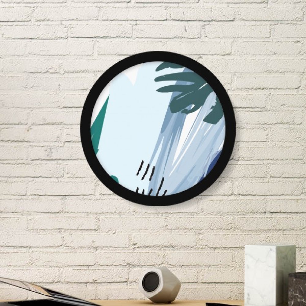 Cadre photo rond en bois motif art Pacifique : idée cadeau maison idéale