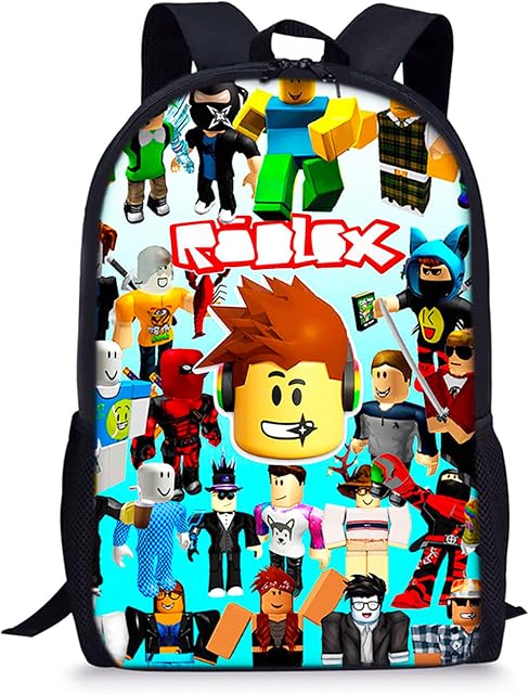 BJPERFMS Robllox Children Backpack, Robllox School Bag, Robllox Rucksack for School Travel, Personalised, Waterproof, for Kids Teenager Nursery Primary School