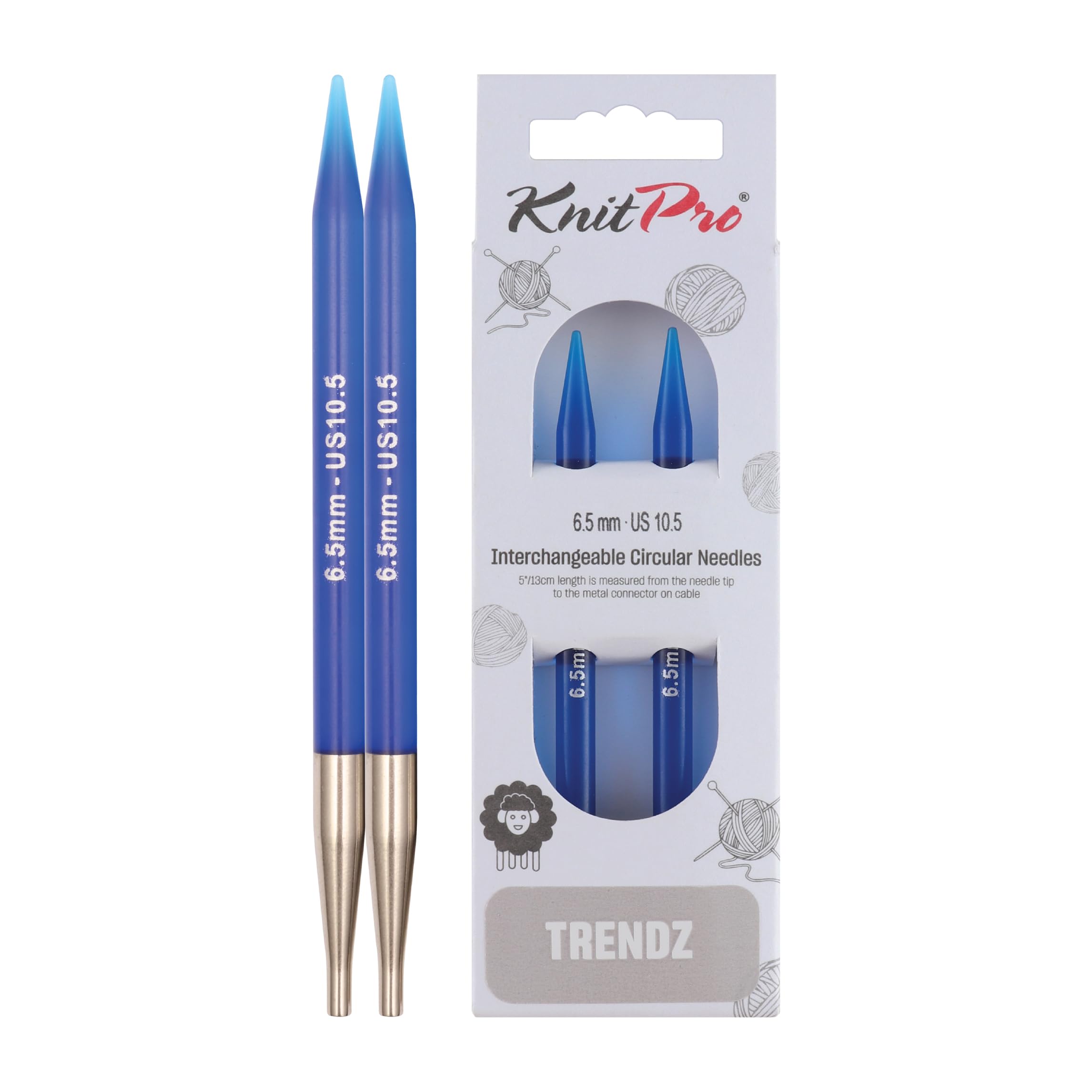 KnitPro Trendz Interchangeable Circular Needles 5" (13cm) | 6.50mm