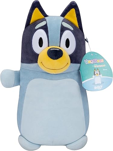Squishmallows Bluey HugMees original de 10 pulgadas - Peluche oficial de Jazwares ultrasuave de tamaño mediano