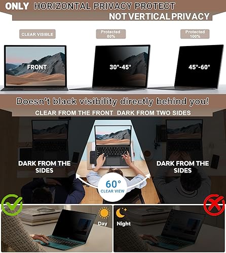 Vista 85 de FILMEXT Filtro protector de pantalla de privacidad totalmente extraíble para Microsoft Surface Pro X/Surface Pro 8, filtro antirreflejo antiespía