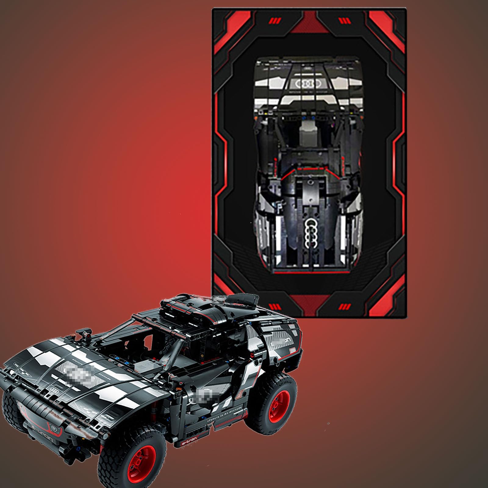Display Wallboard for Lego Technic 42160 Audl RS e-tron, Adult Collectibles Lego Car Wall Mount for Building Set, Great for Lego Lovers -(Only Display Wallboard)