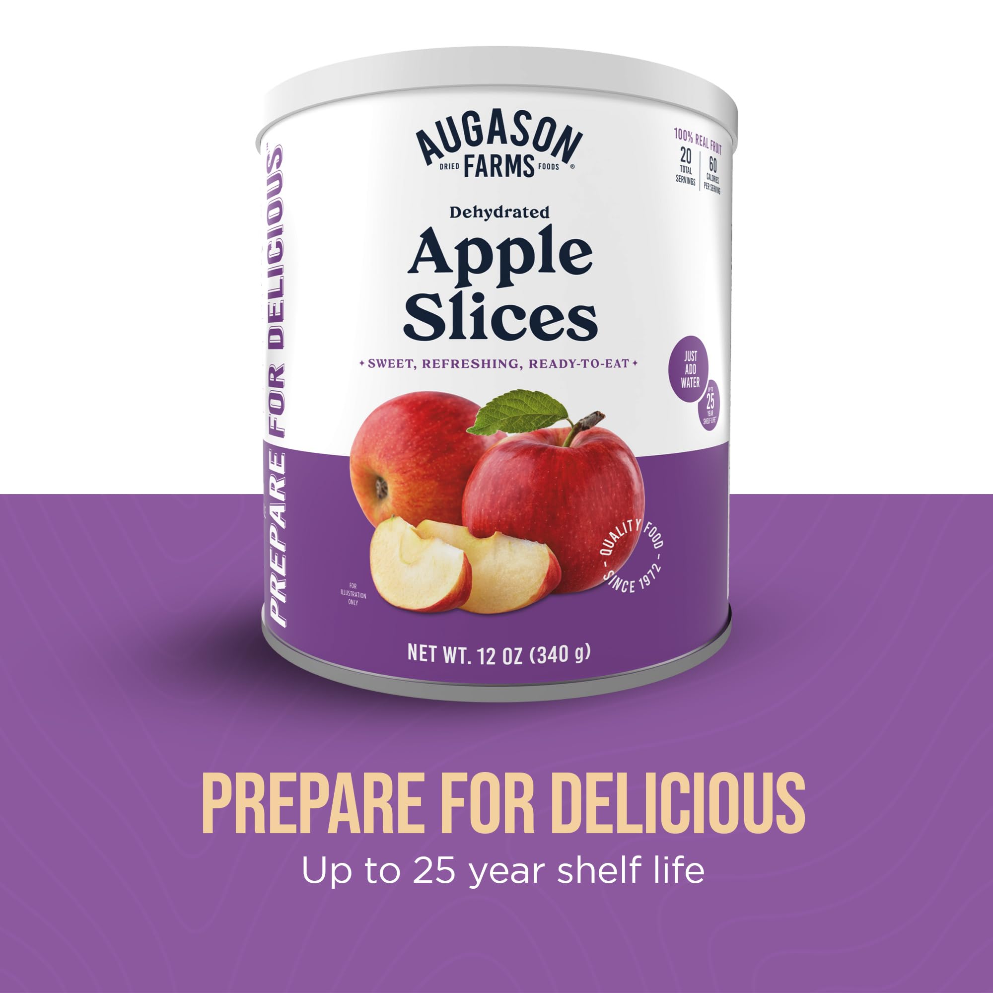 Augason Farms Dehydrated Apple Slices 19.2 oz #10 Can by Augason Farms