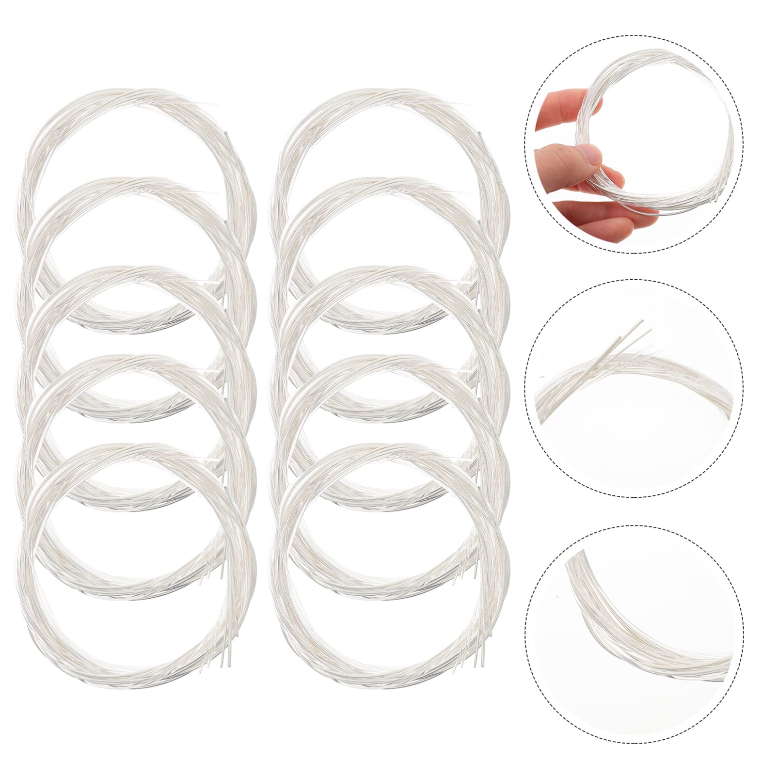 HEMOTON Guitar Strings Pack 10 Packs of Classical Folk Guitar Strings Nylon Material Silver Plated for Replacement