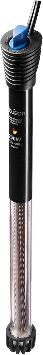 Aqueon Submersible Aquarium Fish Tank Heater For Up To 75 Gallon Aquariums, 200 Watts