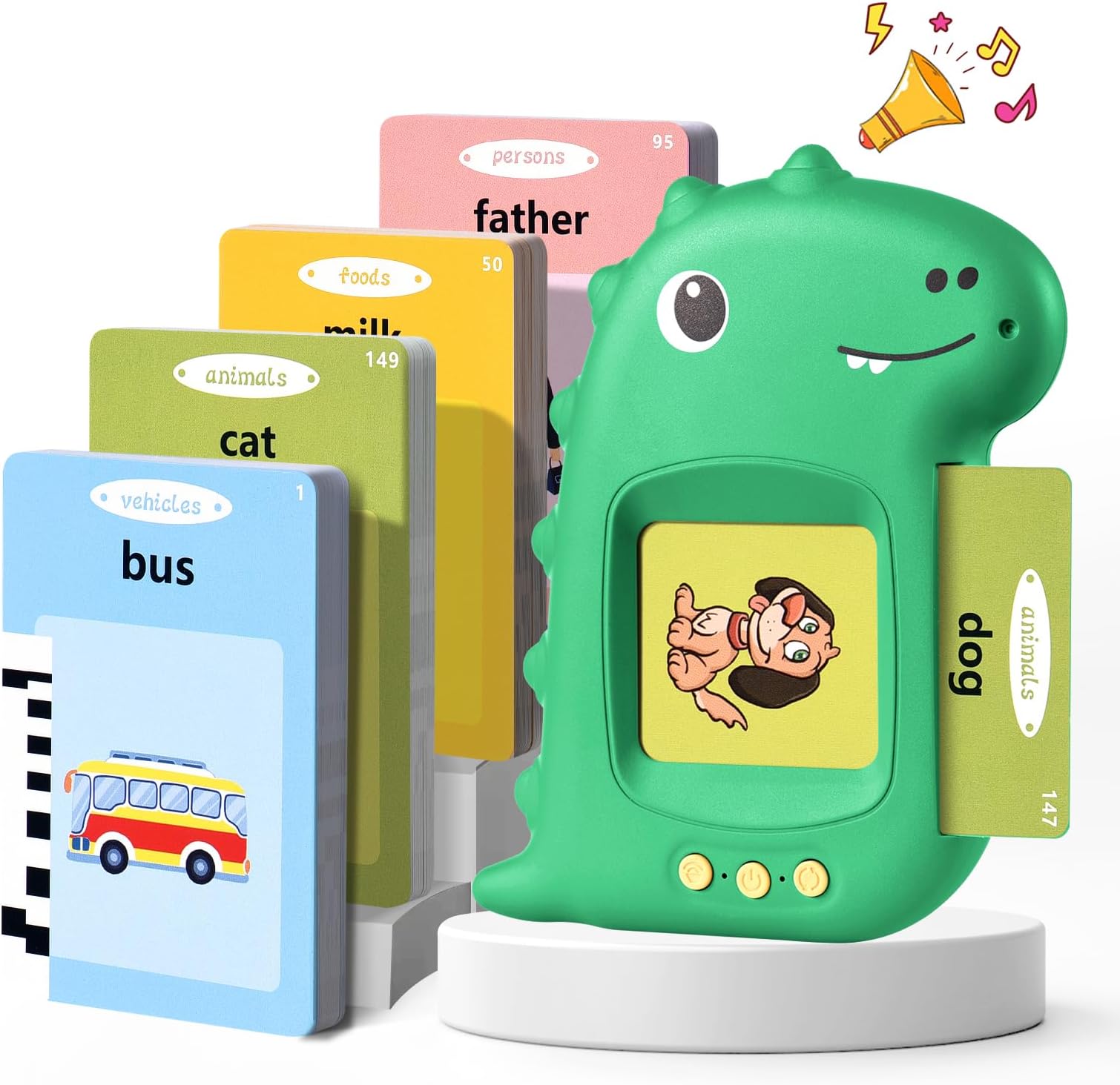 Talking Flash Cards for Toddler Toys for 2 3 4 5 6 Year Old Baby Boys Preschool Learning Resources Sensory Toys for Autism Educational Montessori Toy with 224 Words Interactive Gifts For Kids Age 2-6
