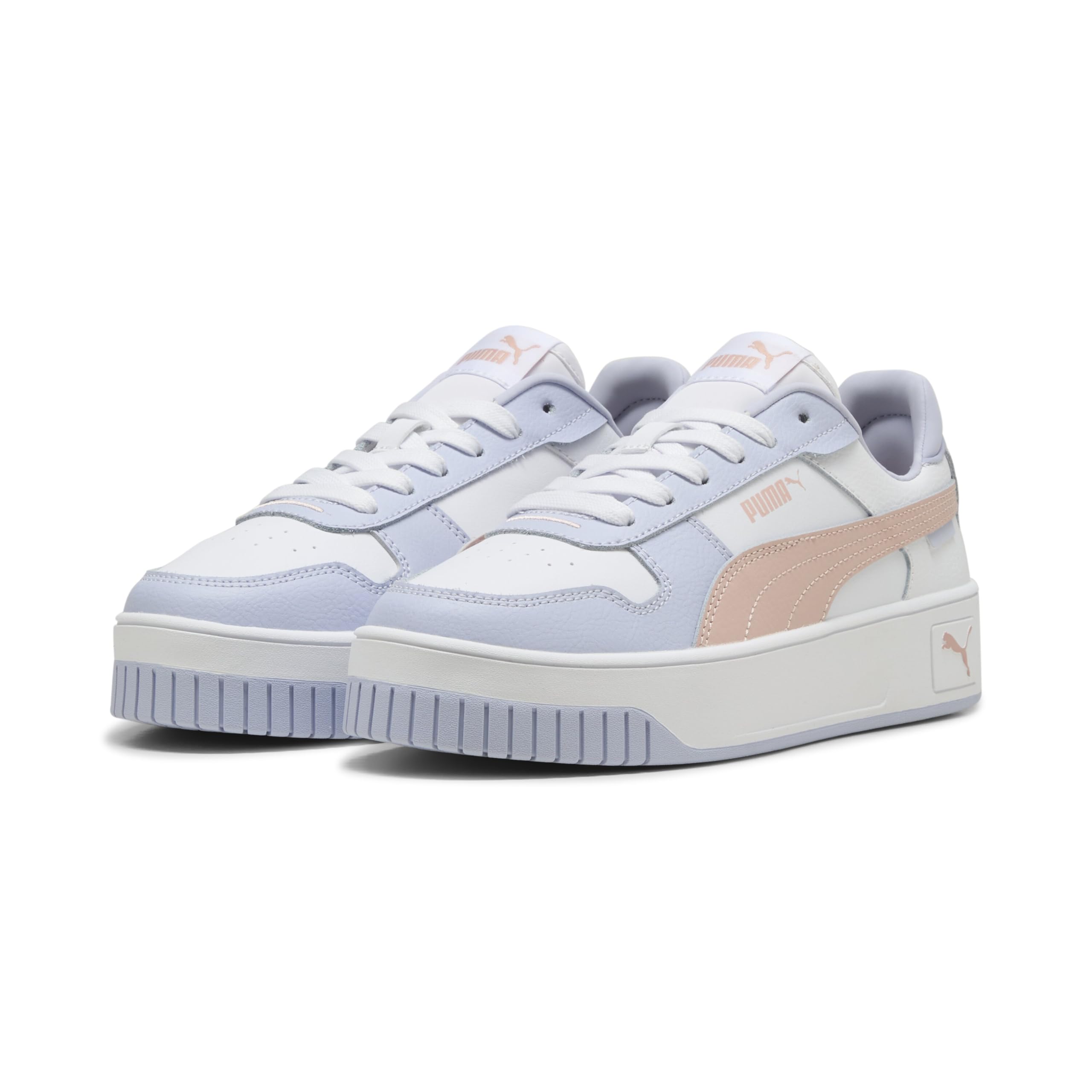 PUMA Women's Carina Street Sneaker, White-Rose Quartz-Cool Weather, 5 UK