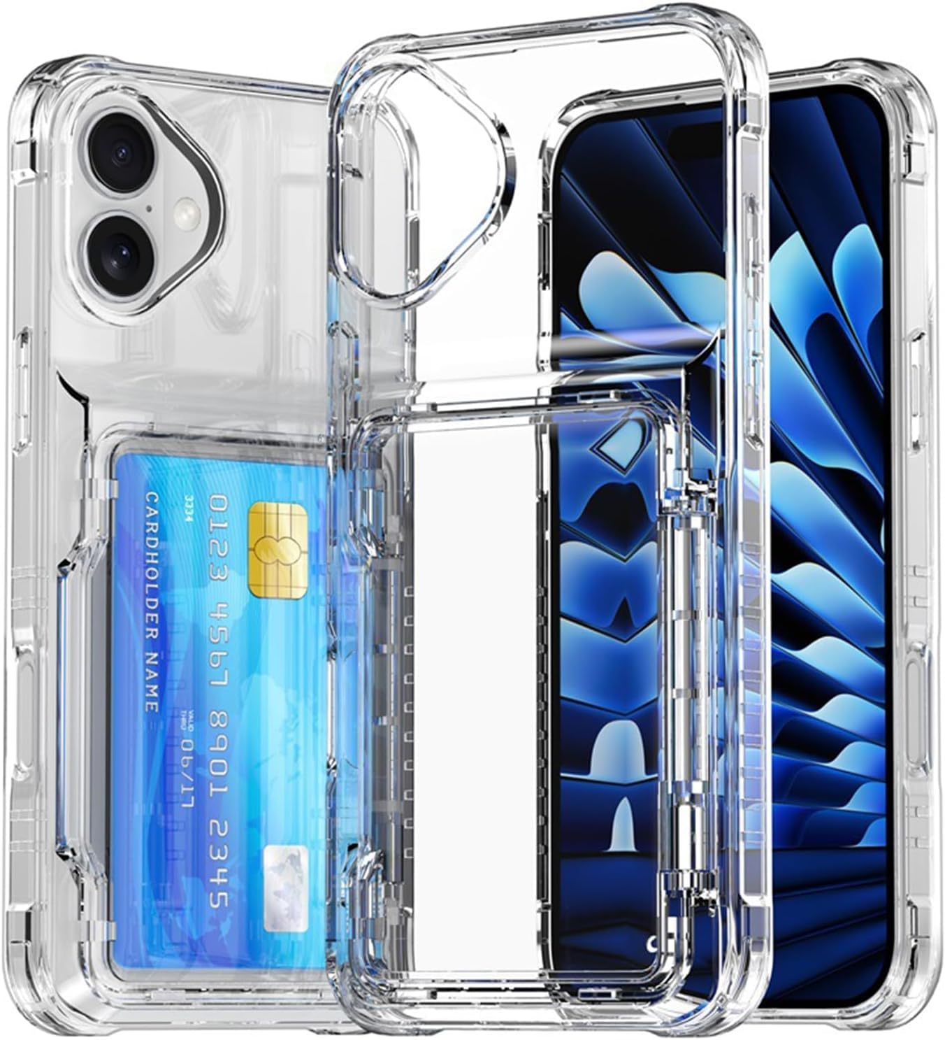 Amazon.co.jp: [La Momo] iPhone16Pro ケース カード収納 クリア