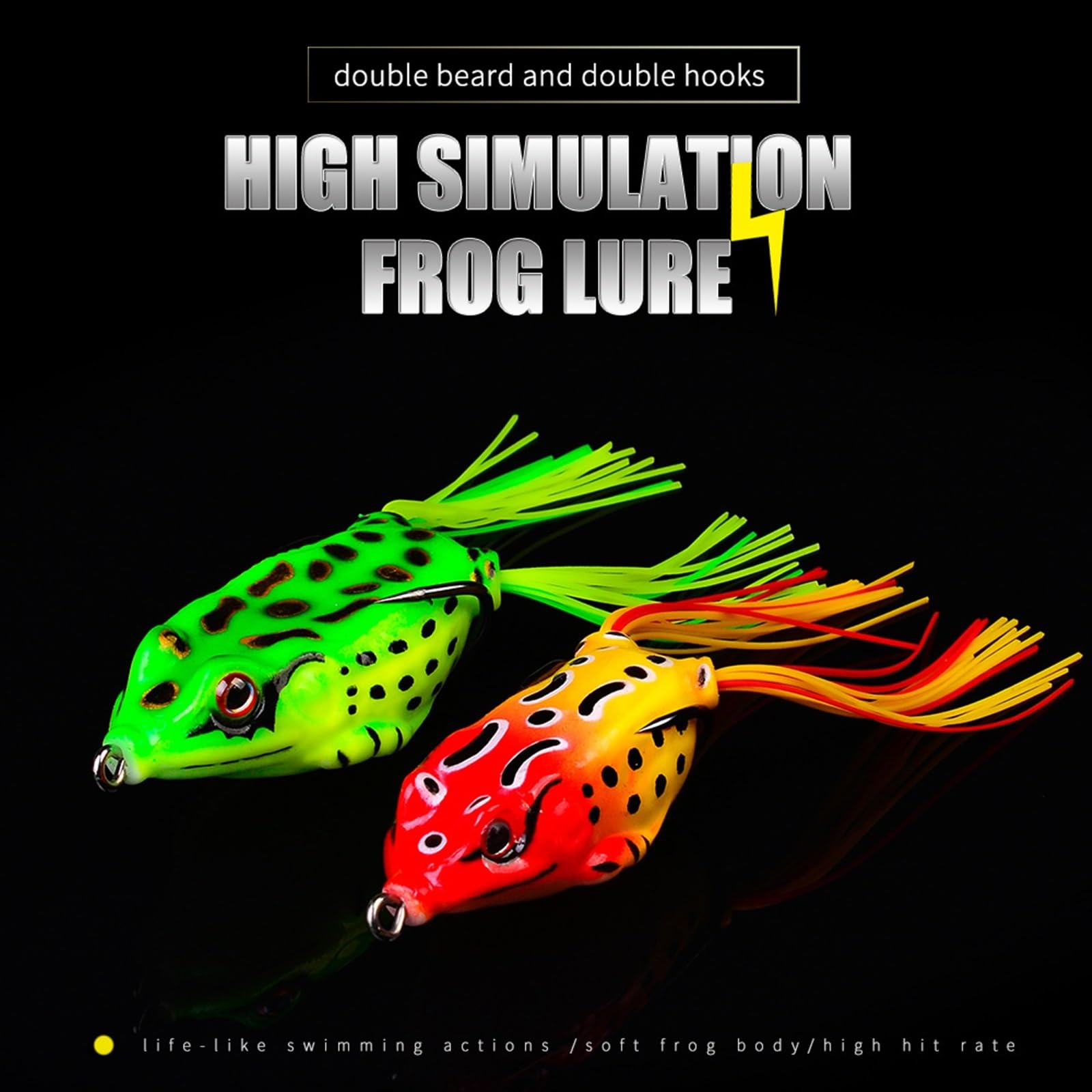 Esche da Pesca Thunder Frog Layer Cake Bait Durevole Catfish Tackle Luya Bionic Bait Esca in Silicone Attrezzo da Pesca Prodotto Attrezzatura da Pesca Esche(Five-Grid,17.5G)