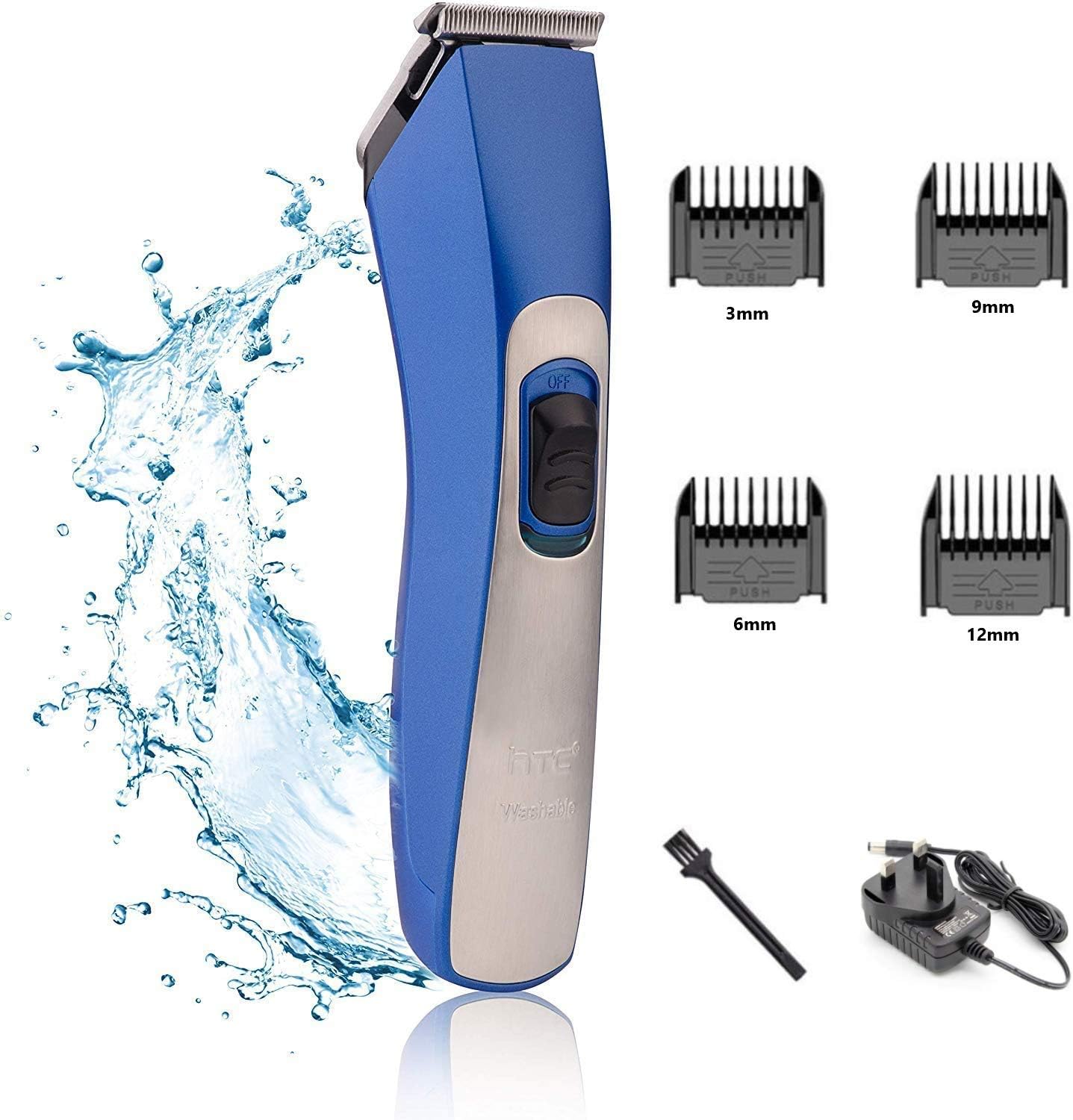 HTC Hair Trimmer AT-129 Professional Rechargeable 60 Mins Runtime Personalized Cordless Split End Nose Beard Cut By PRIME TECH ™