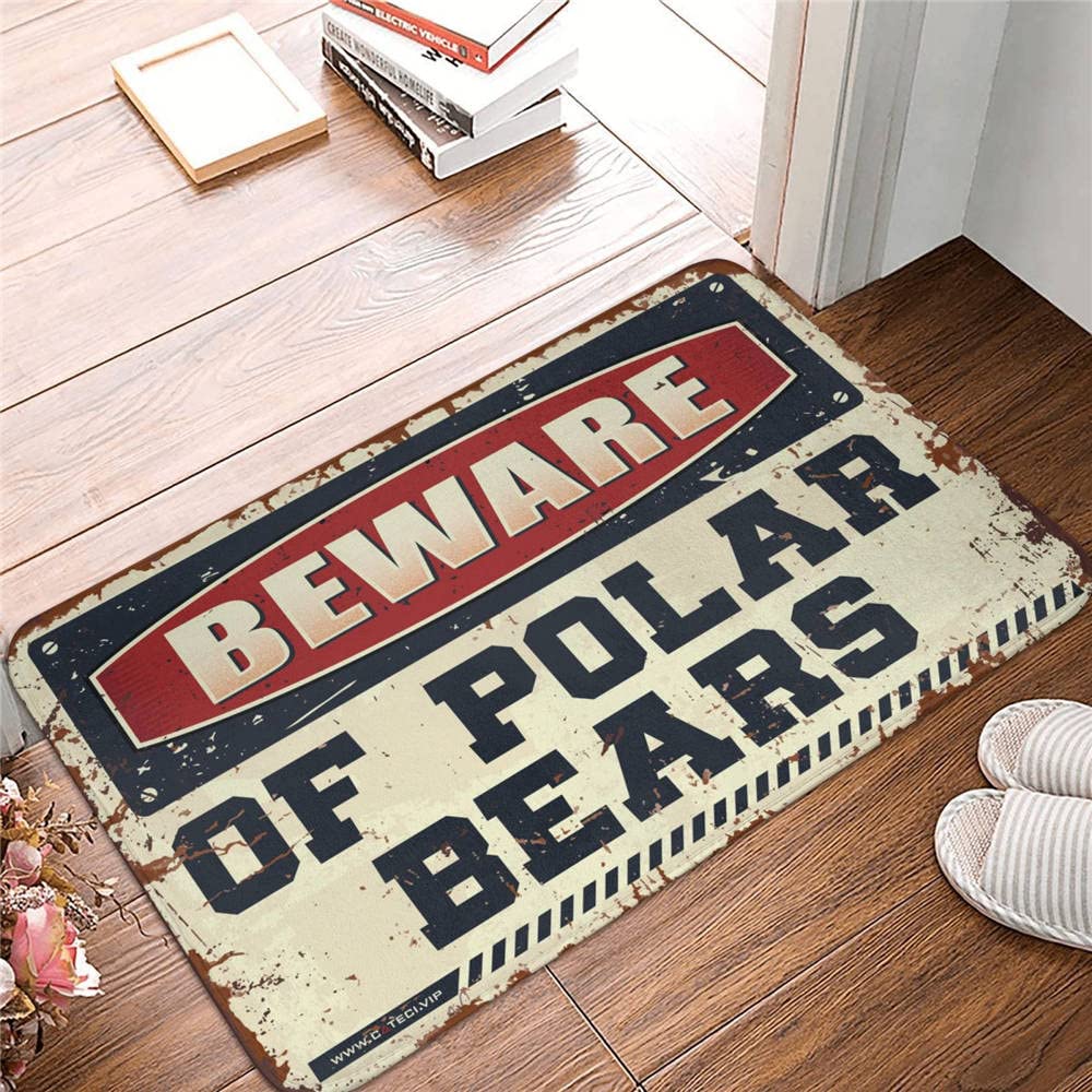 Tapis de porte extra large COTECI 50x80 cm motif ours polaire