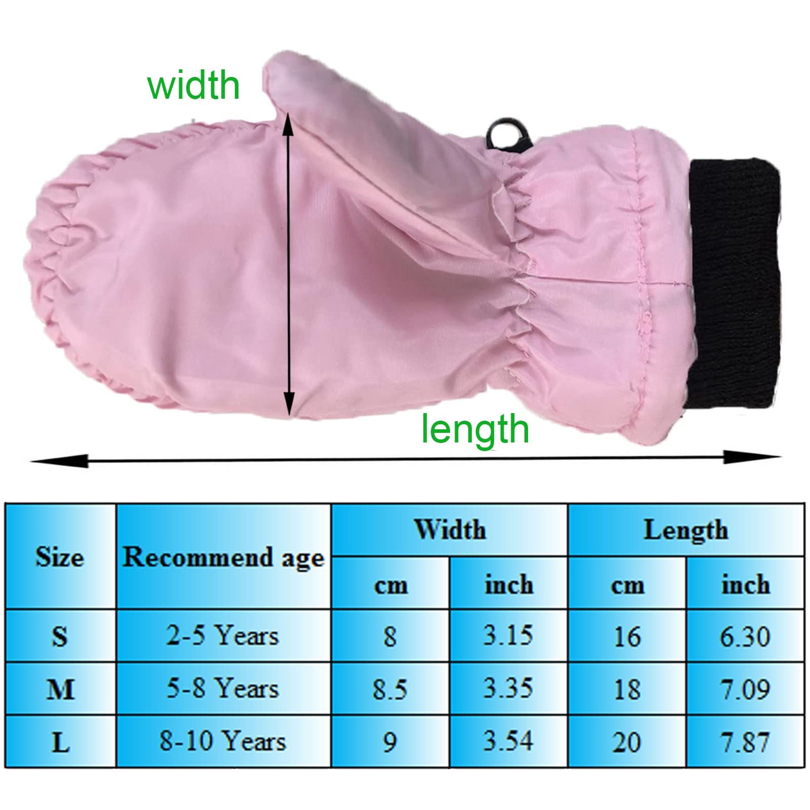 Damen-Handschuhe, winddicht, Gre S/M/L, warm, fr Jungen, Outdoor,  Skaten, Schnee, Kinder, Ski, Mdchen, Snowboarden, Kinderhandschuhe,  Fustlinge ...