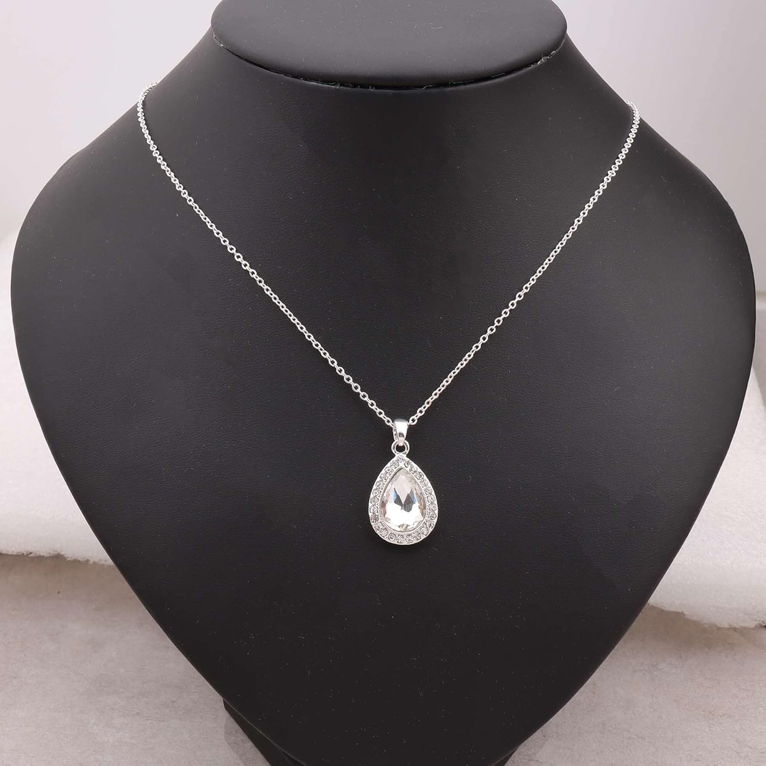 Teardrop Jewelry Set for Bridal Bridesmaid,18K Gold or Rose Gold or Silver Plated Necklace Earrings Bracelet Set For Wedding Gift - Image 3