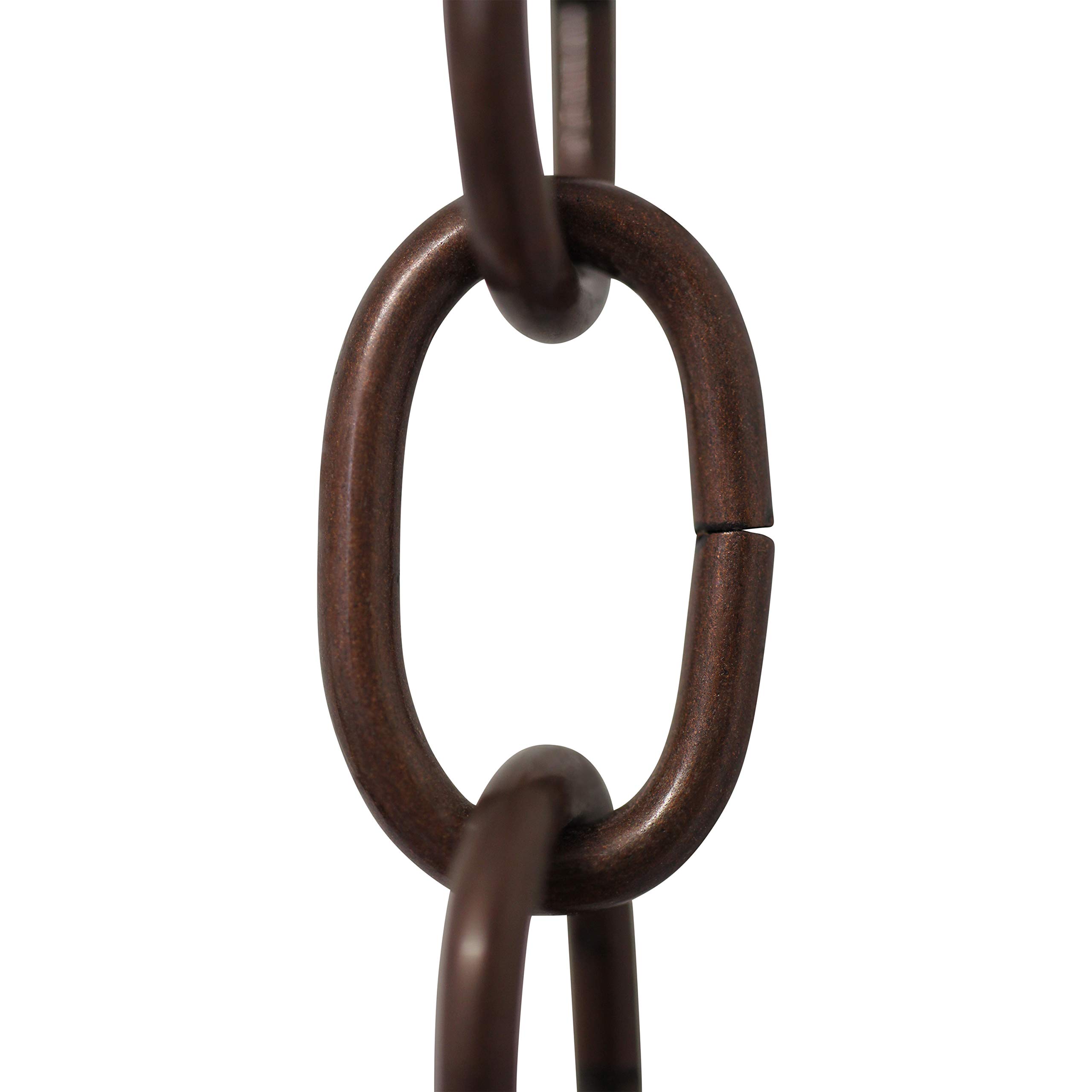 RCH Hardware CH-S56-11S-AC-3 |9 Gauge Steel Chandelier Chain for Lighting and Hanging Fixtures - Standard Links (3 ft/1 Yard, Antique Copper)