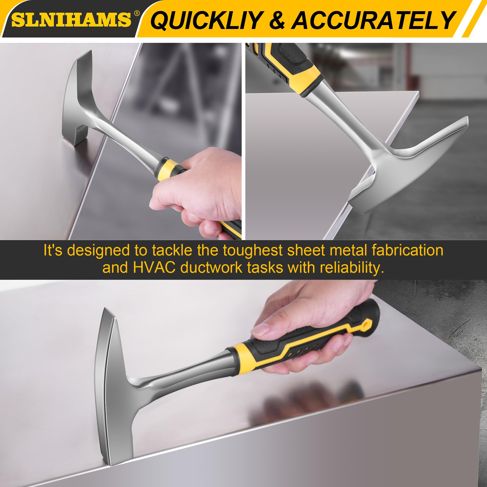 SLNIHAMS 18oz Sheet Metal Hammer - Durable & Comfortable -5