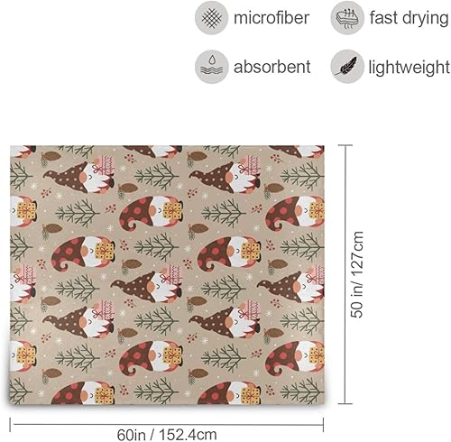 Miniatura 3 de KLL Christmas Gnomes Trees Fluffy Blanket Lightweight Cozy Fall Bed Blanket 50x60 Inches for Living Room Bed