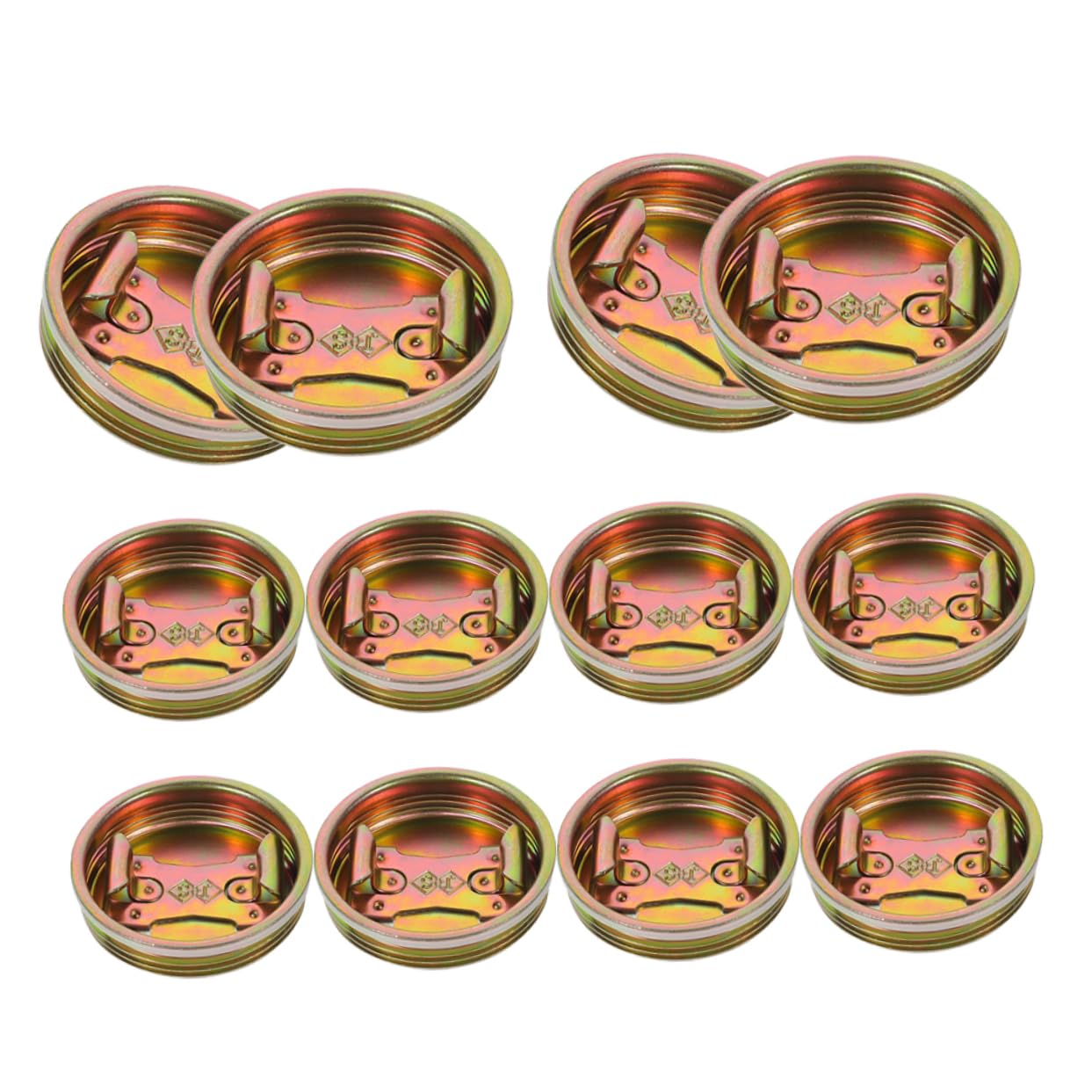 CHILDWEET 12pcs Iron Bucket Lid Bung Holes Caps Drum Lids Drum Closure Oil Barrel Seal Caps Drum Caps Oil Drum Seal Caps Oil Drum Seal Cover Barrel Lids Drum Plugs Pail Lid Water Jug Caps