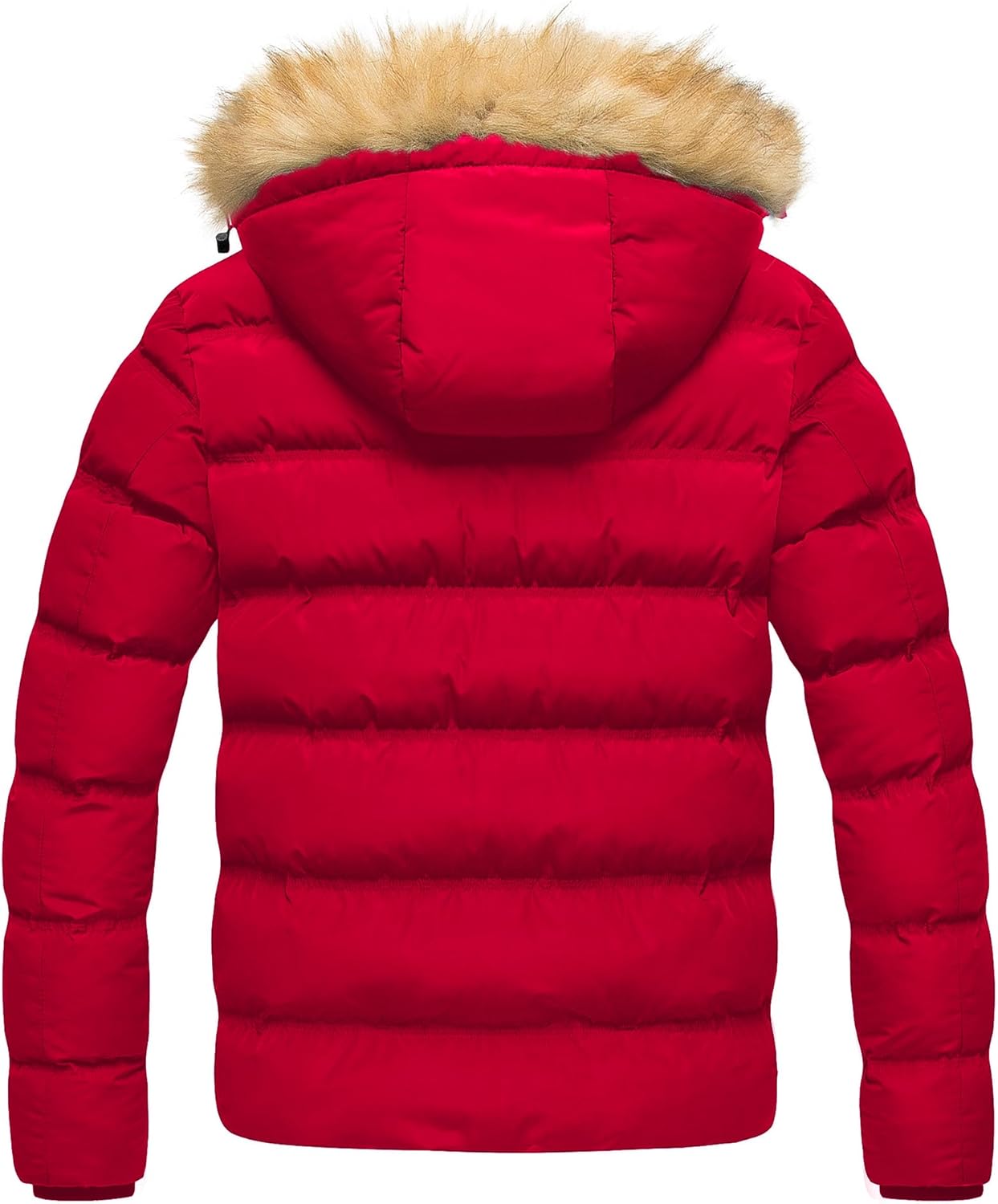 Pursky Men's Puffer Jacket Waterproof Winter Bubble Coats Ski Parka Fur Hooded - Image 2