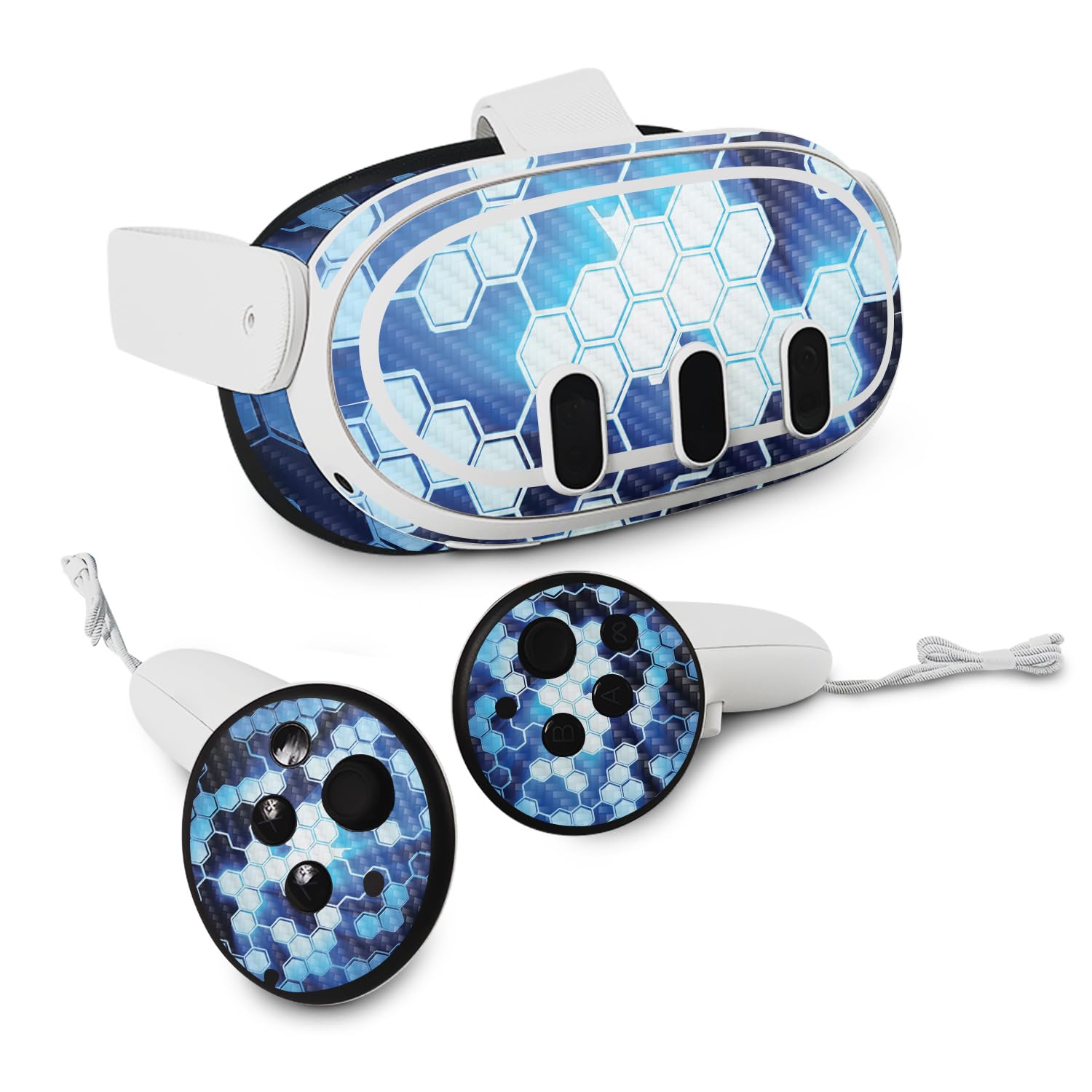 Glossy Glitter VR Skin Compatible with Meta Quest 3 - Red Tag - Premium 3M Vinyl Protective Wrap Decal Cover - Easy to Apply | Crafted in The USA by MightySkins