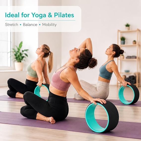 Exerz Yoga Wheel Dia 33cm x 14 cm Pilates Roller - Yoga Starter Stretching Balancing