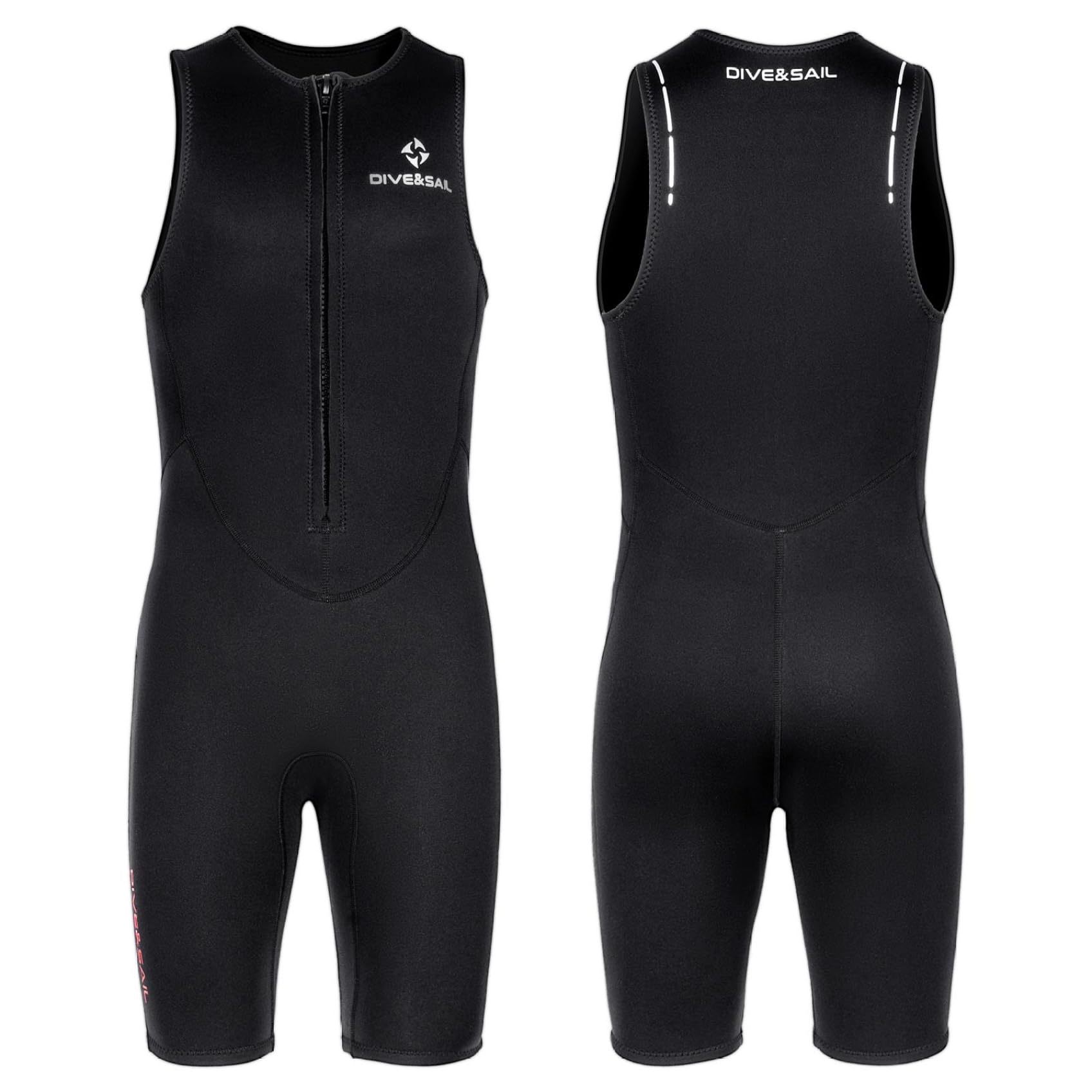 Uomo Muta in Neoprene Mm Senza Maniche Cerniera Anteriore per Immersioni Surf Sport Acquatici Triathlon