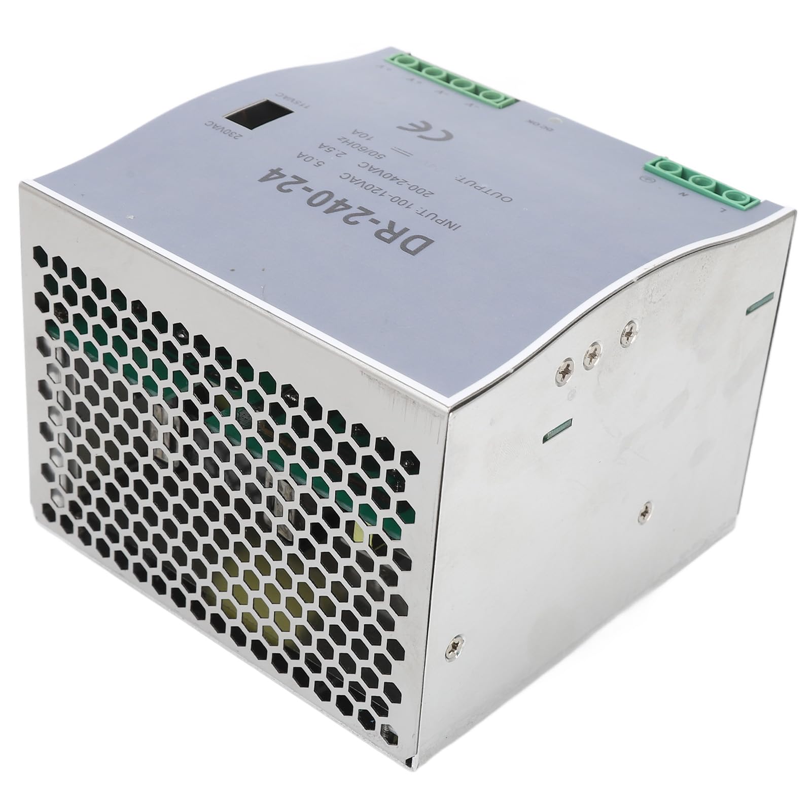 Convertidor de CA a CC de 240 W, Fuente de alimentación conmutada en Carril DIN, protección contra sobrecarga de 100-120 V 200-240 V (Salida de 24 V)