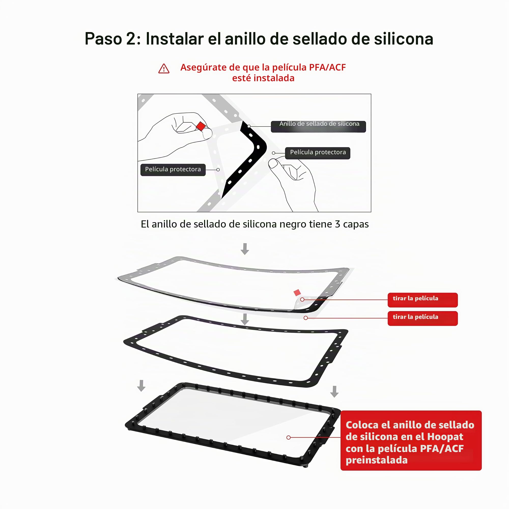 Chitu Systems Hoopat X4H Depósito de Resina de Liberación Rápida Upgrade | Depósito de resina de liberación rápida para ELEGOO Saturn 4 Ultra 16K, metal todo en uno con película PFA
