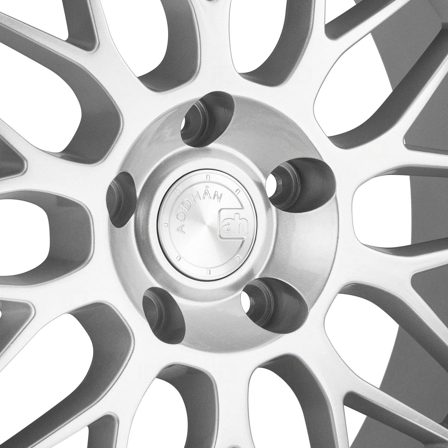 Aodhan AH02 Custom Wheel - 18x9.5, 30 Offset, 5x114.3 Bolt Pattern, 73.1mm Hub - Silver with Machined Lip Rim