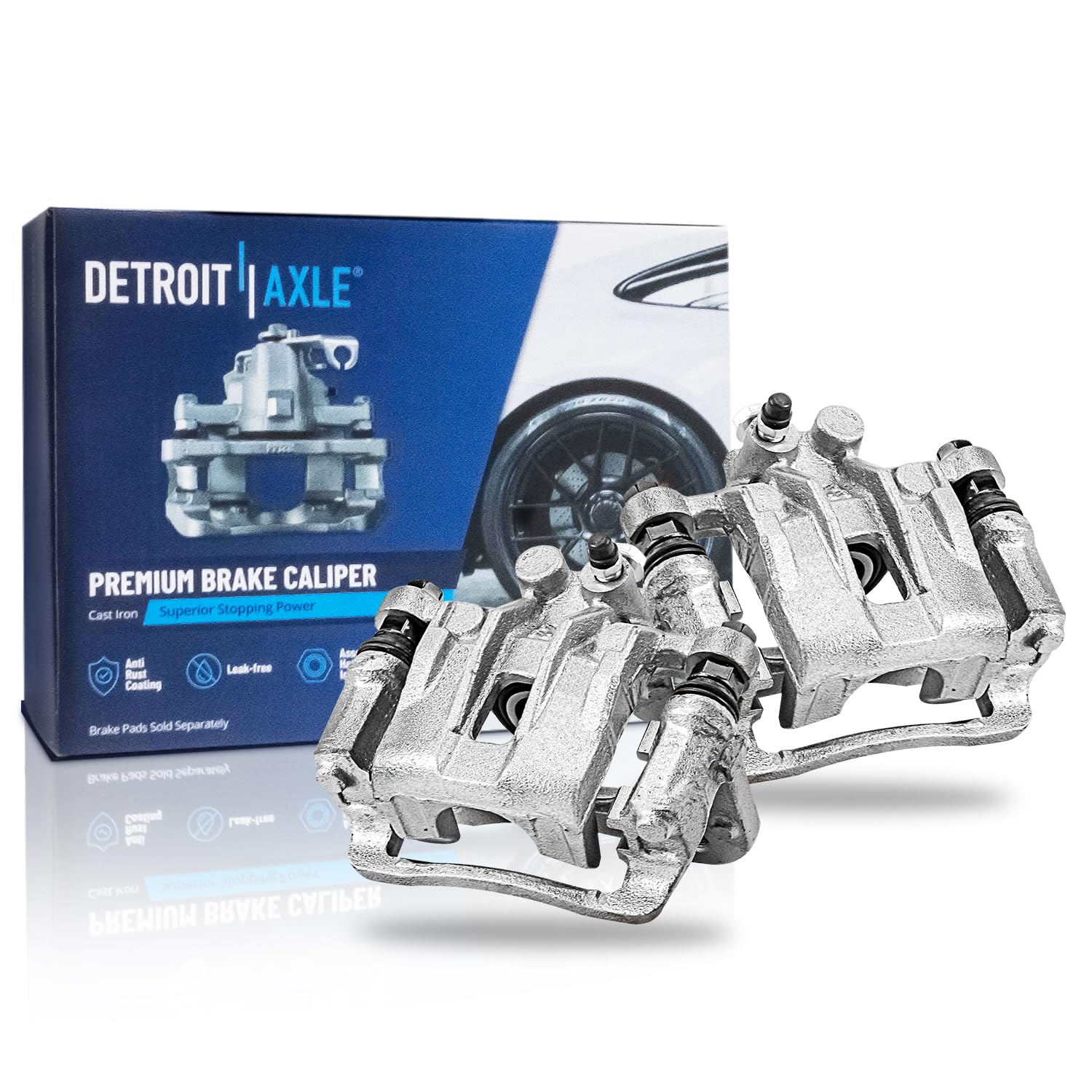Detroit Axle - Rear 2pc Brake Calipers for 15-19 Sonata 2016-2020 Optima