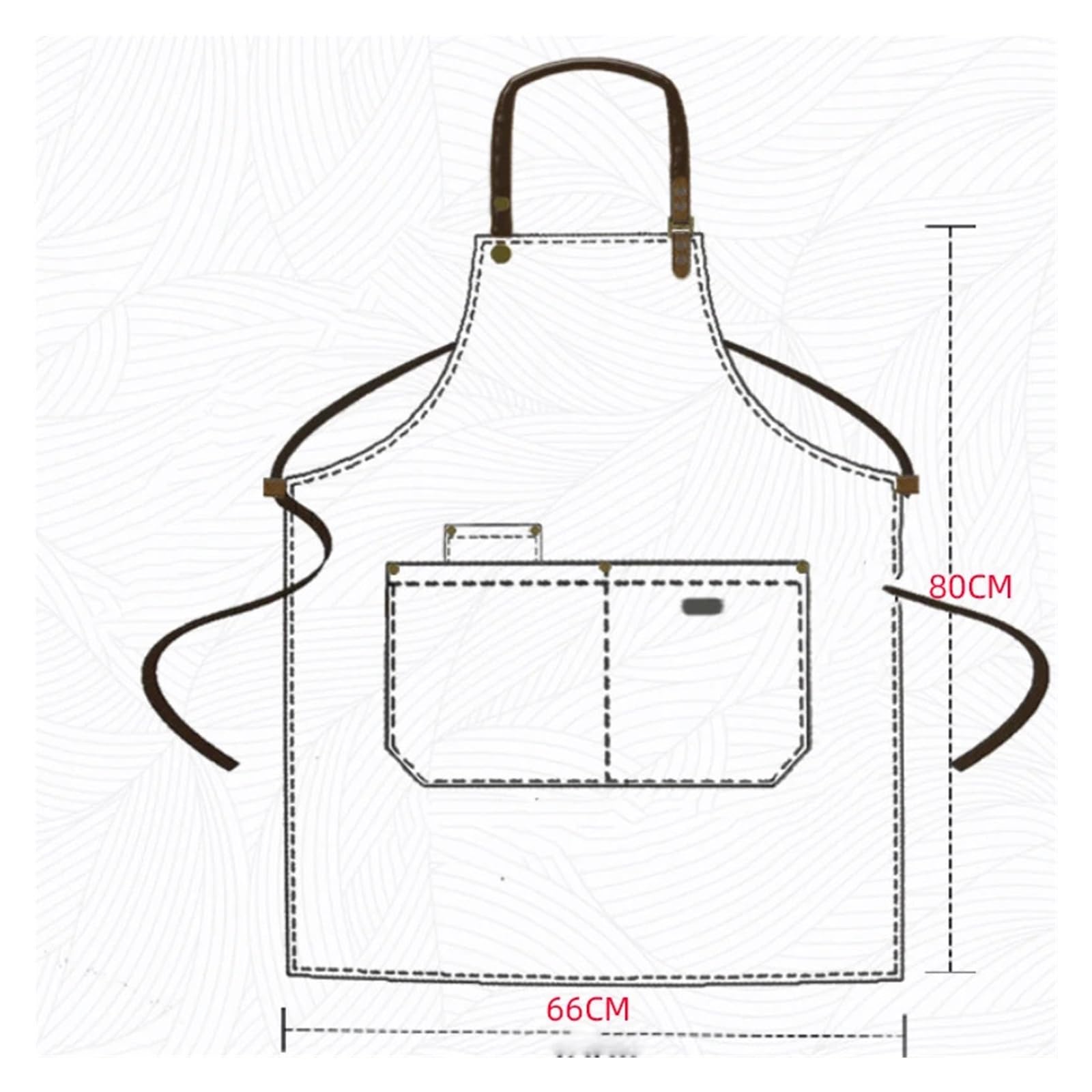 Genérico Grembiule unisex tinta unita con tasche da cucina resistente | For cucinare Cottura al forno Caffetteria Ristorante Uniforme da lavoro