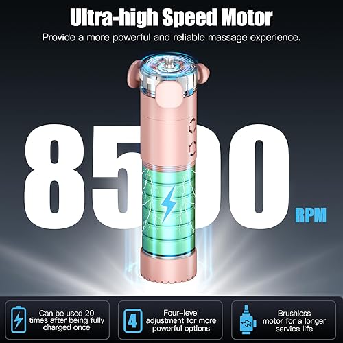 Miniatura 7 de Pistola de masaje muscular de tejido profundo, terapia de espalda y completo, masajeador corporal para atletas, alivio del dolor corporal y