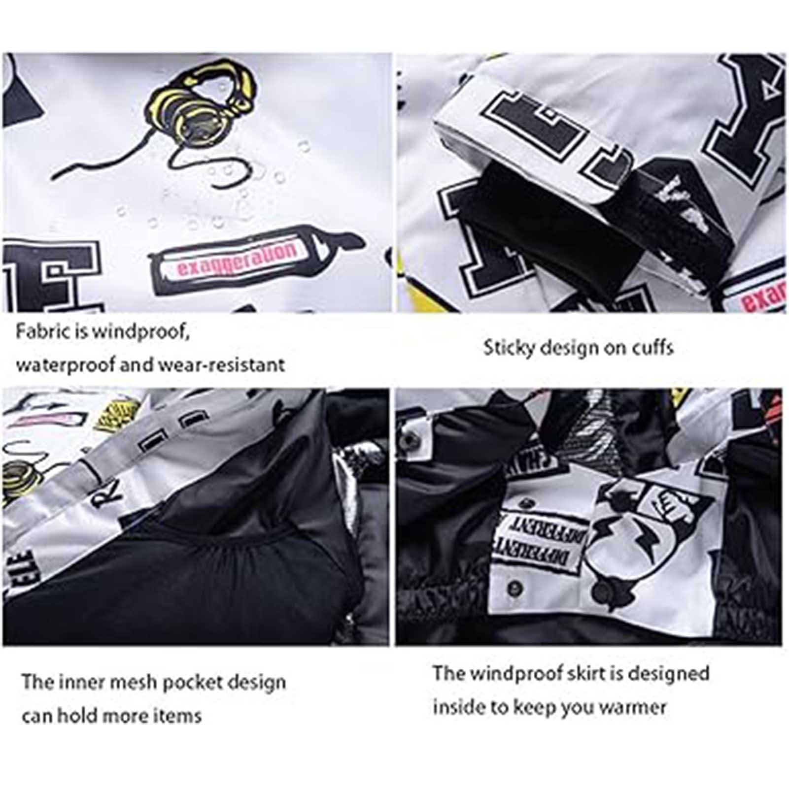 Genérico Conjunto De Chaqueta Pantalones De Esquí para Hombre Traje De Snowboard Impermeable Chaqueta De Nieve para Invierno Resistente Al Viento Traje De Nieve De Montaña