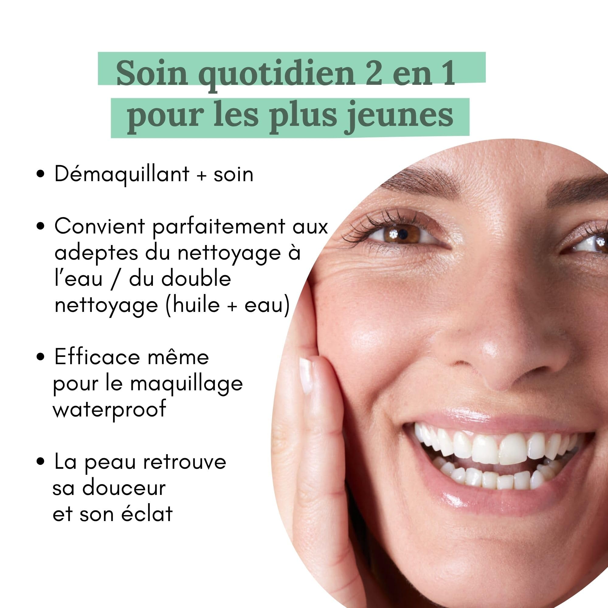 LES HUILETTES - Nettoyant Démaquillant CLEANSE - Tensio-actif doux - Nettoie en douceur le Visage et les Yeux - Tous types de peau - Epidermes Malmenés par des nettoyages agressifs - LAB ESSENTIEL
